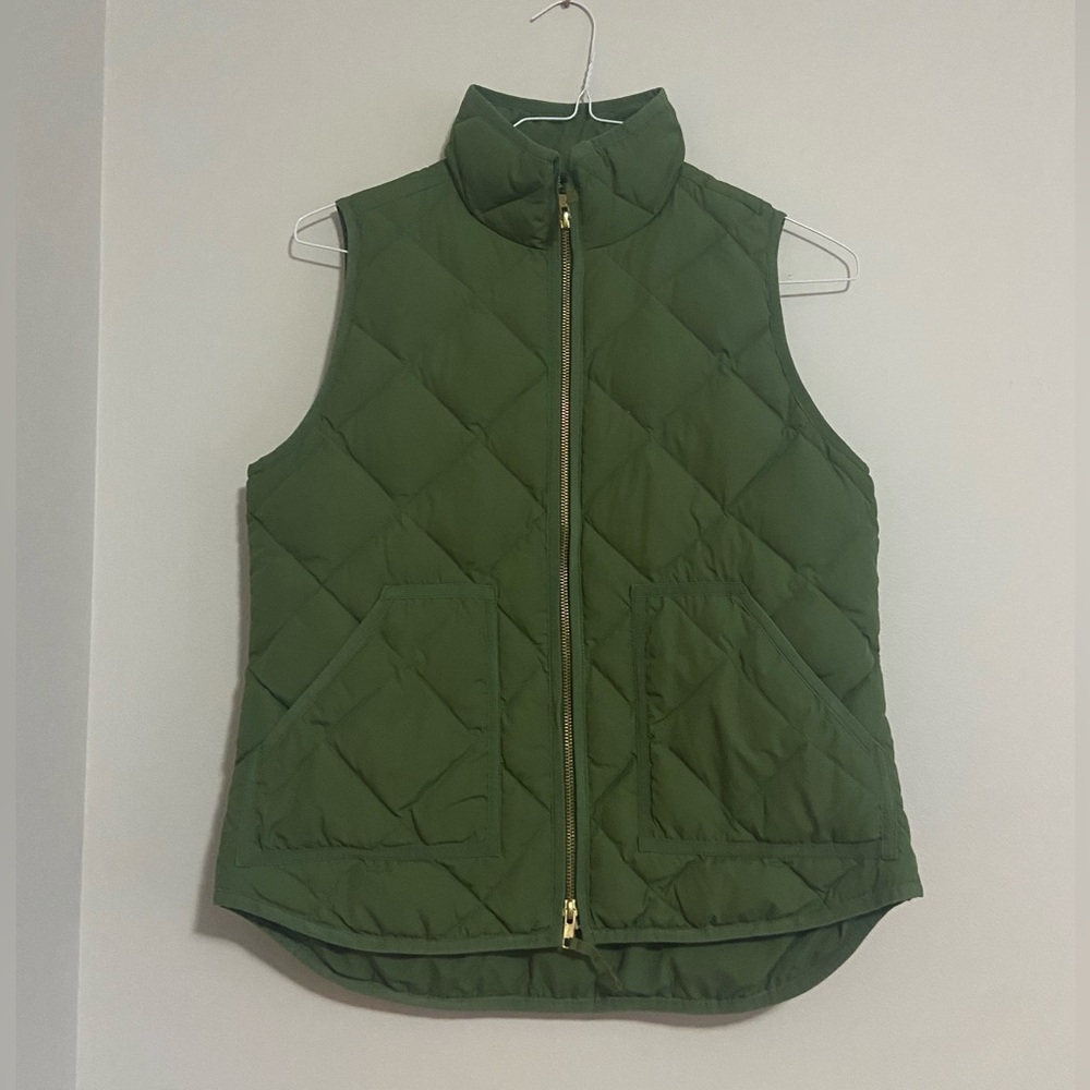 J.Crew Army Green Puffer Vest (S)